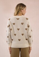 Molly Bracken Heart Print Pullover