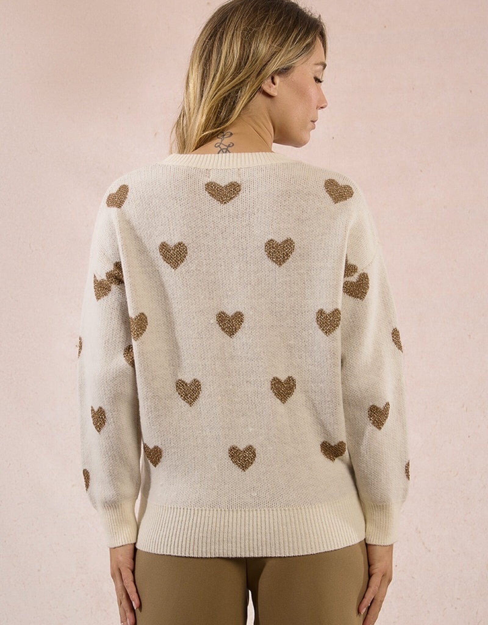 Molly Bracken Heart Print Pullover