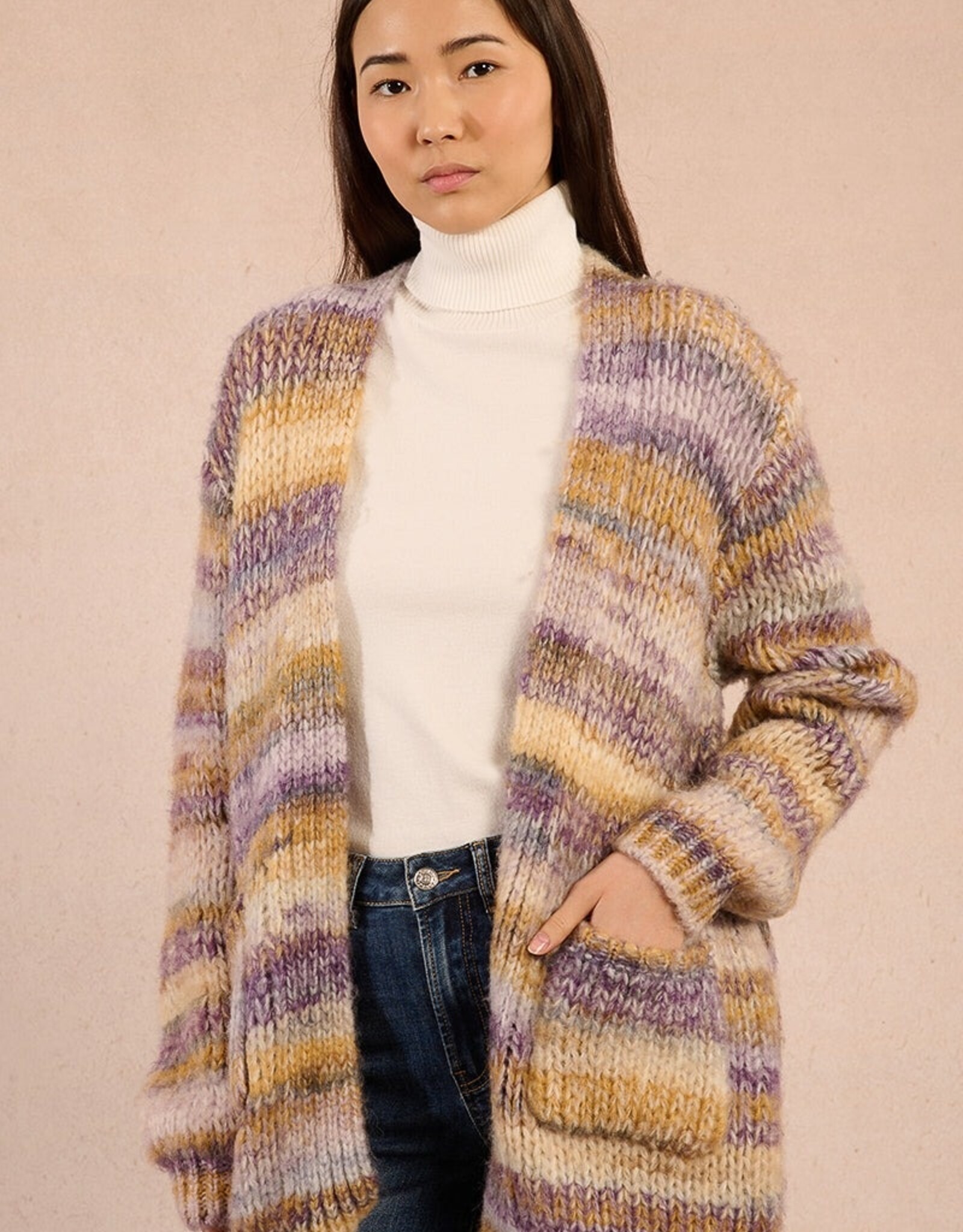 Molly Bracken Striped Open Cardigan