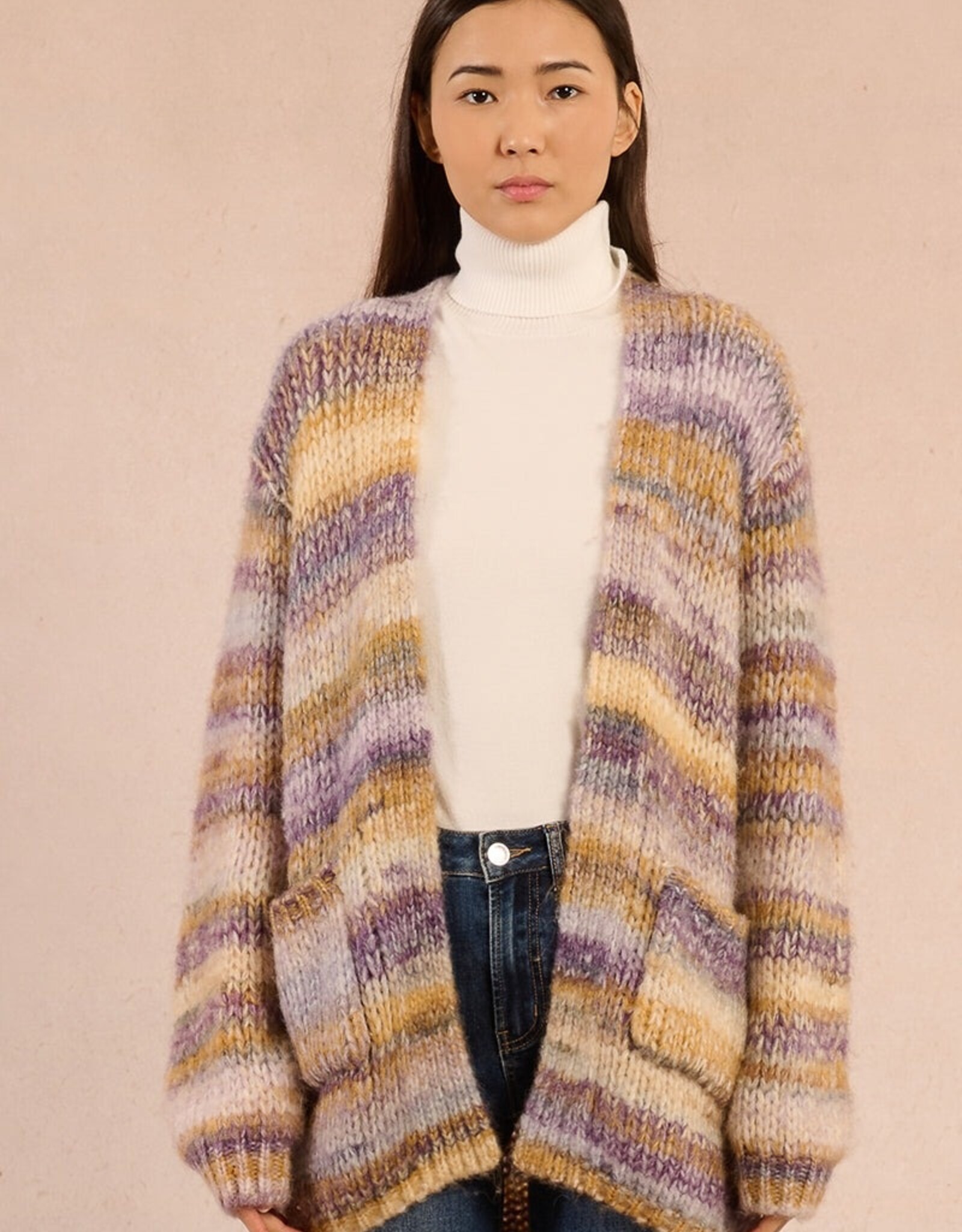 Molly Bracken Striped Open Cardigan