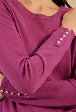 Molly Bracken Pearl Trim Knit Top