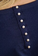 Molly Bracken Pearl Trim Knit Top