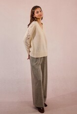 Molly Bracken V-Nk Lace Sleeve Sweater