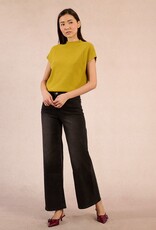 Molly Bracken MockNk Cap Sleeve Knit Top