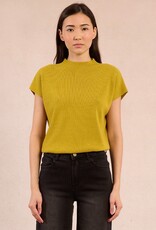 Molly Bracken MockNk Cap Sleeve Knit Top