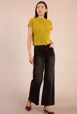 Molly Bracken MockNk Cap Sleeve Knit Top