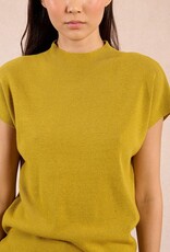 Molly Bracken MockNk Cap Sleeve Knit Top