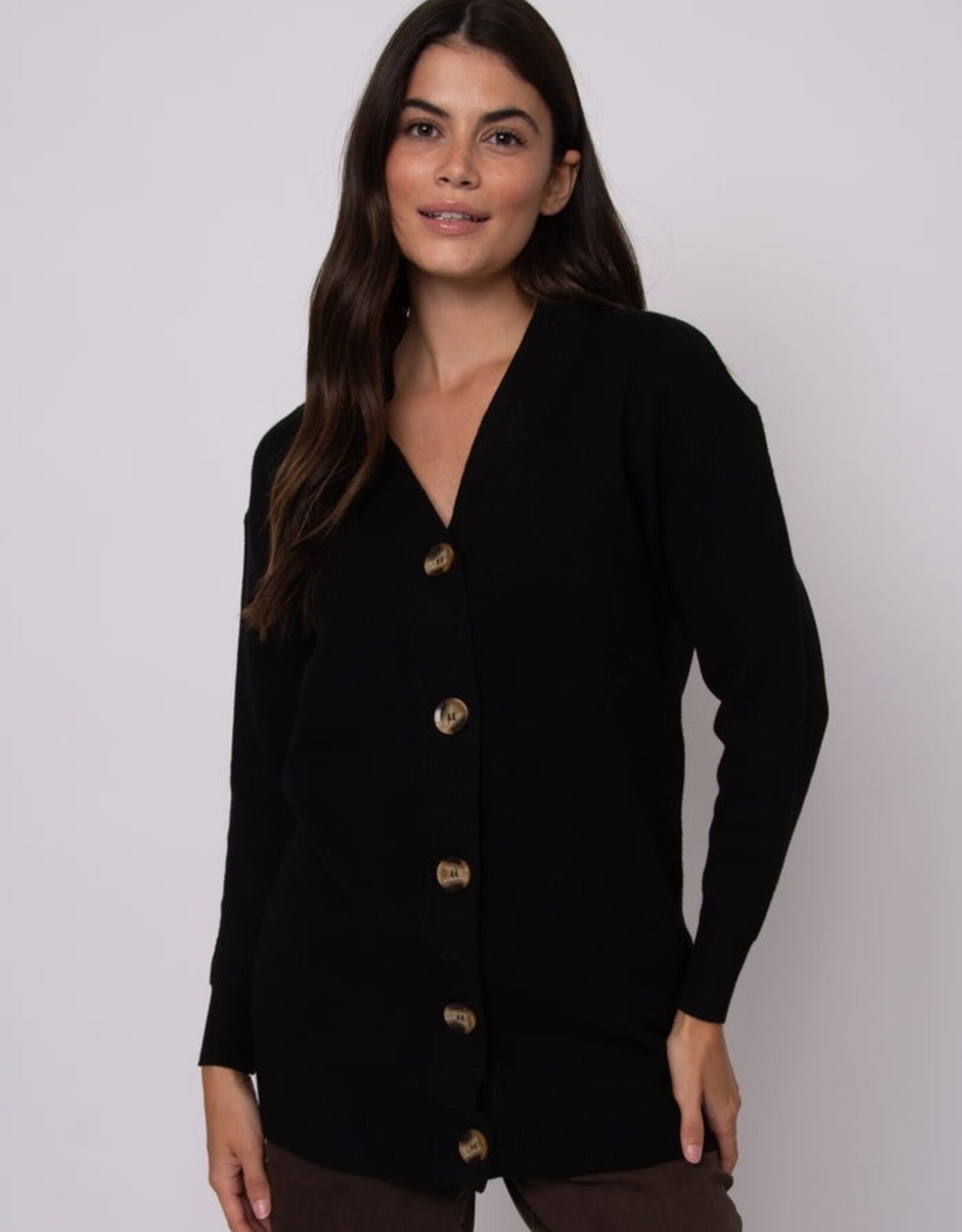 RD Style Abella V-Neck Long Button Cardigan