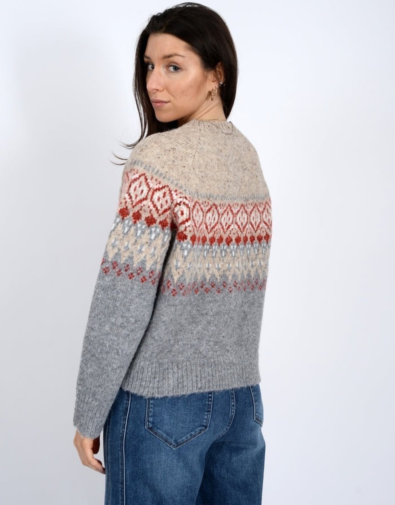 RD Style Themis Long Raglan Printed Cardigan