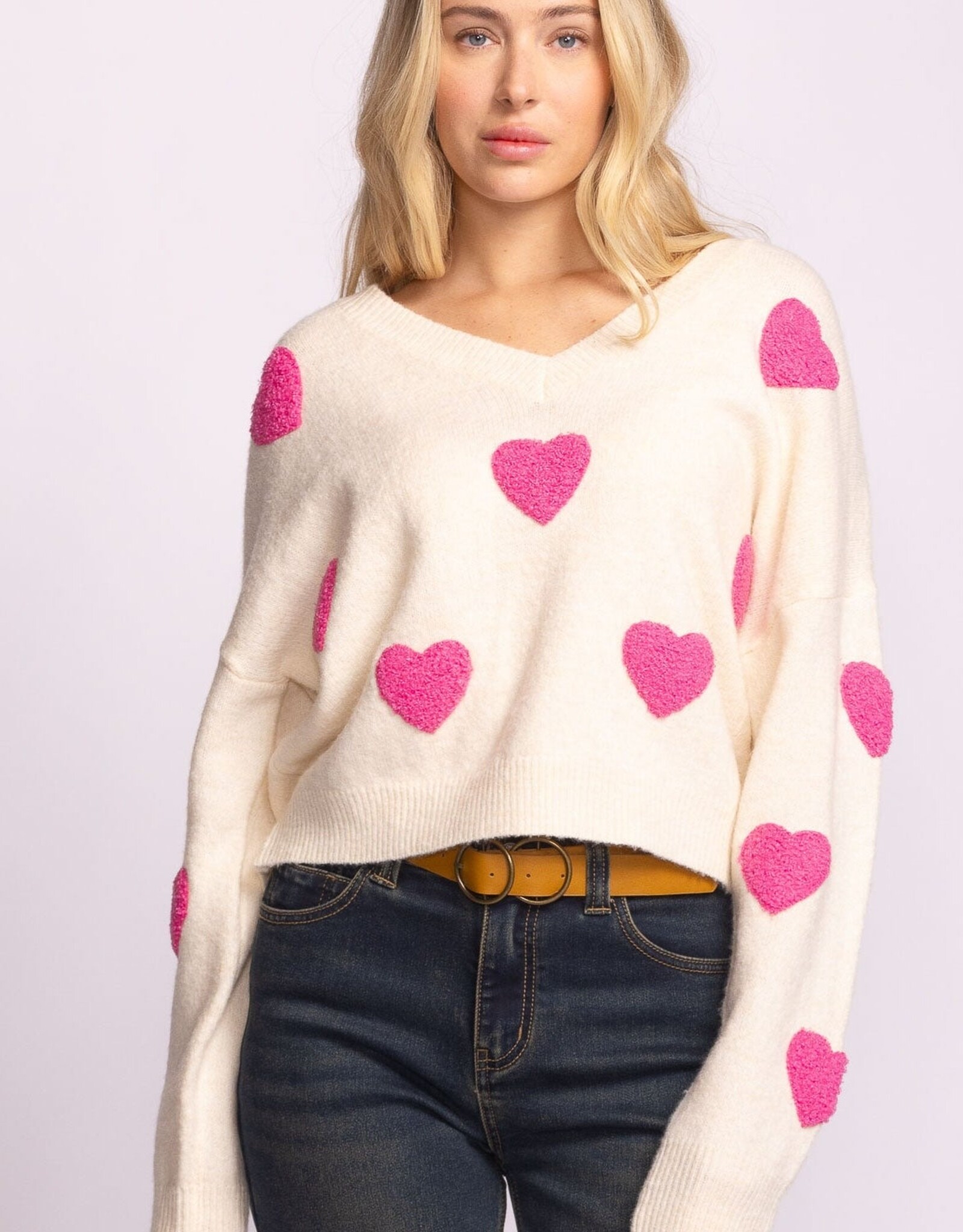 Pink Martini Espera Sweater w Hearts