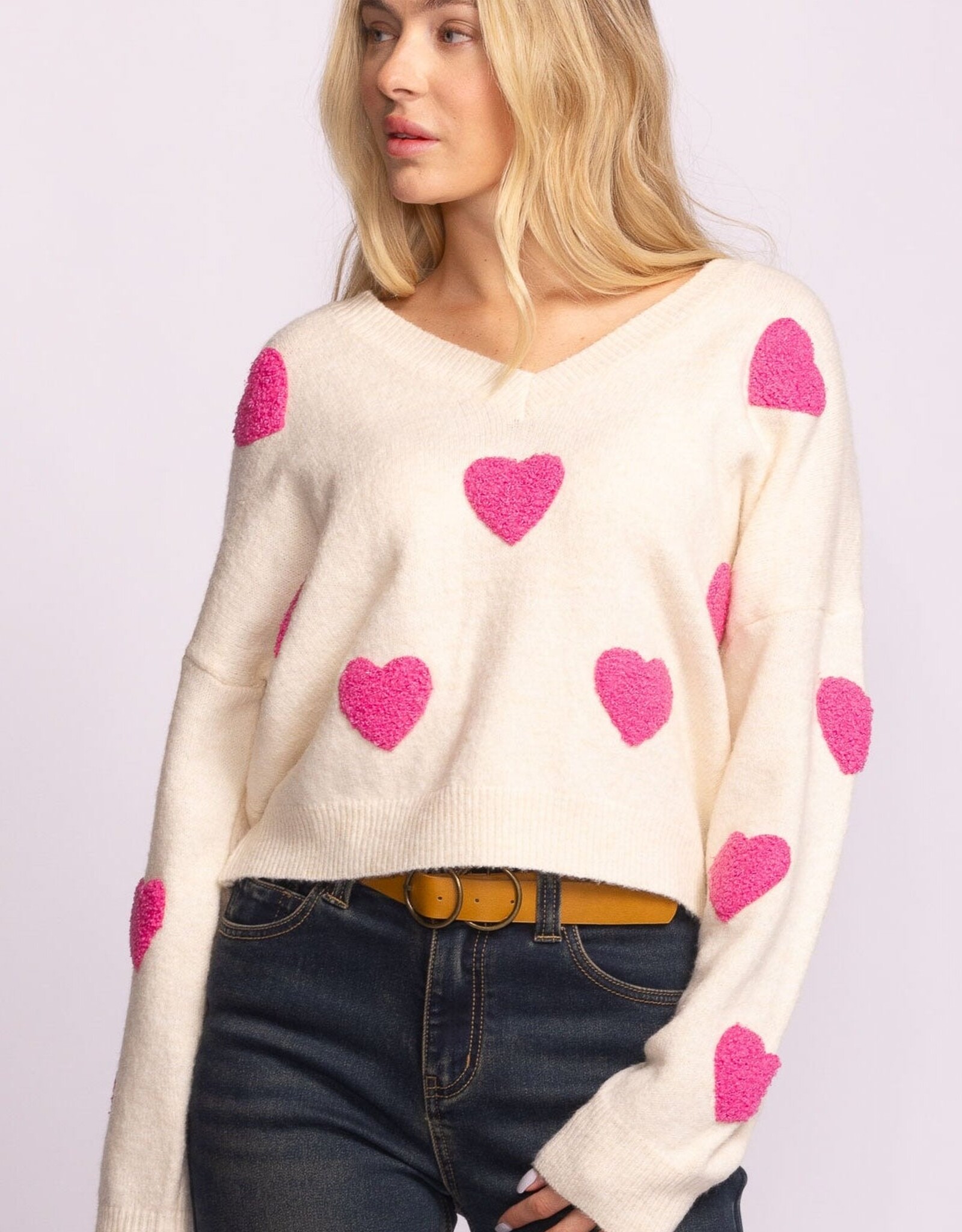 Pink Martini Espera Sweater w Hearts