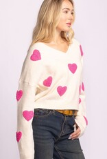 Pink Martini Espera Sweater w Hearts