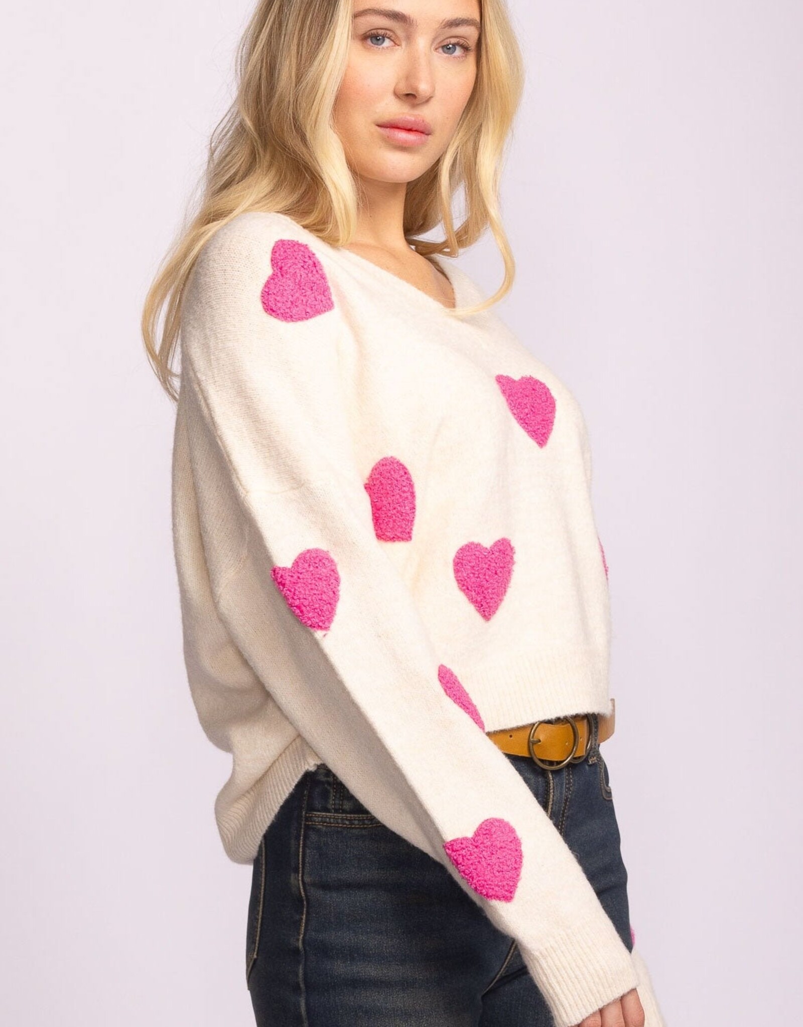 Pink Martini Espera Sweater w Hearts