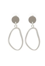 Merx Inc. Merx Asymetrical Oval Drops Silver