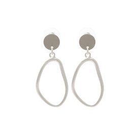 Merx Inc. Merx Asymetrical Oval Drops Silver