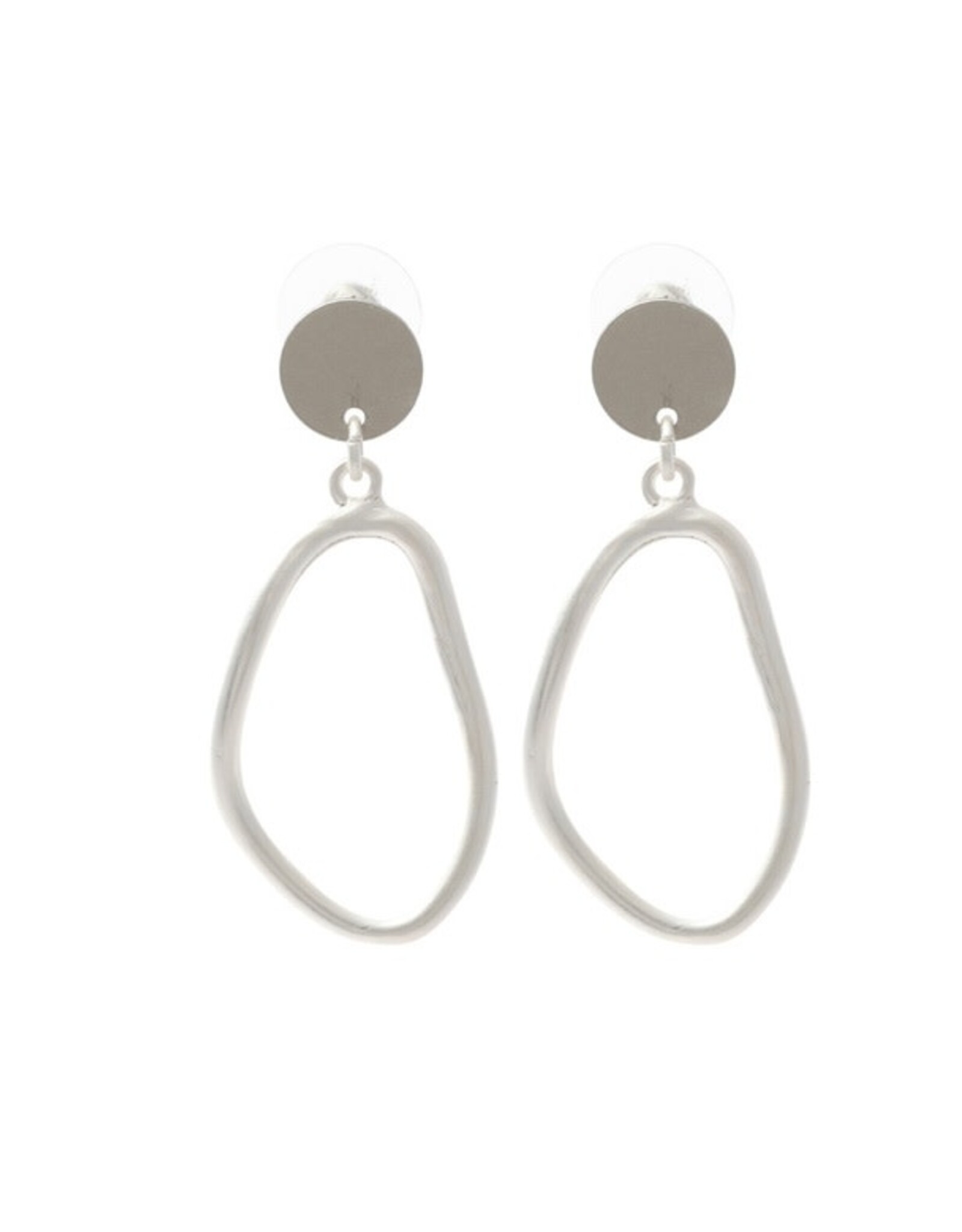 Merx Inc. Merx Asymetrical Oval Drops Silver