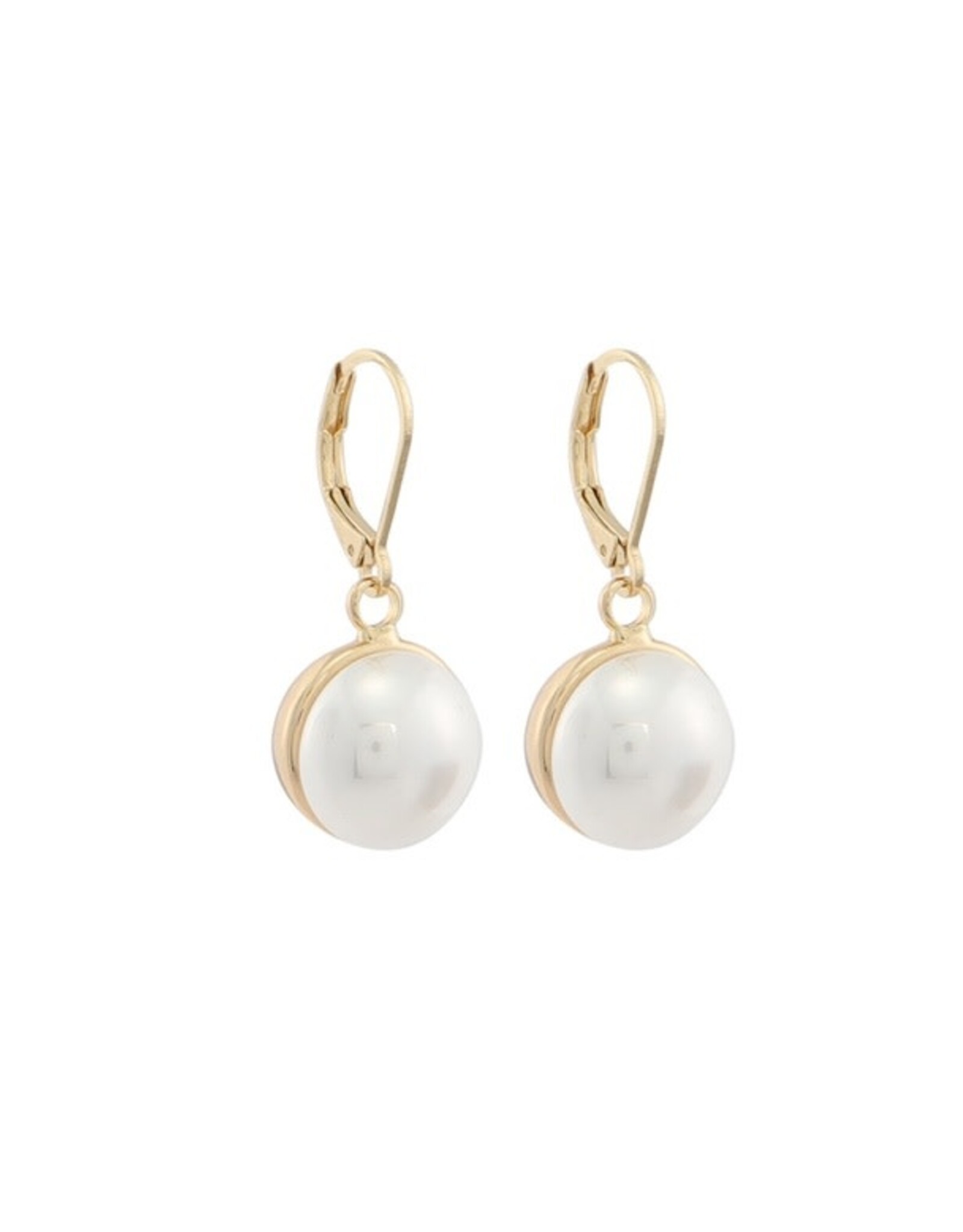 Merx Inc. Merx Pearl w Gold Back Drop Earrings