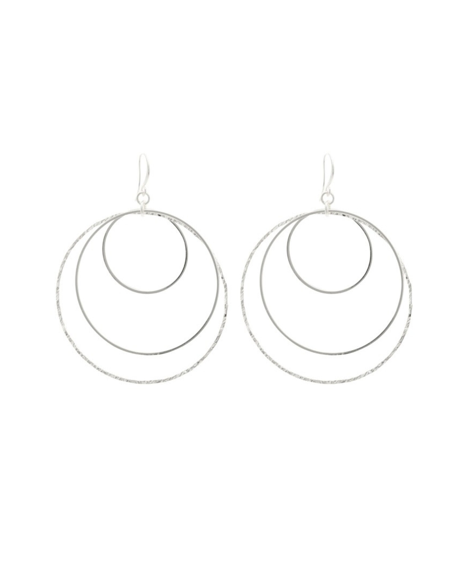 Merx Inc. Merx Multi Hoop Drop Earrings Silver