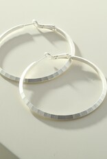 Merx Inc. Merx Matt Silver Hoops