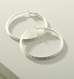 Merx Inc. Merx Matt Silver Hoops