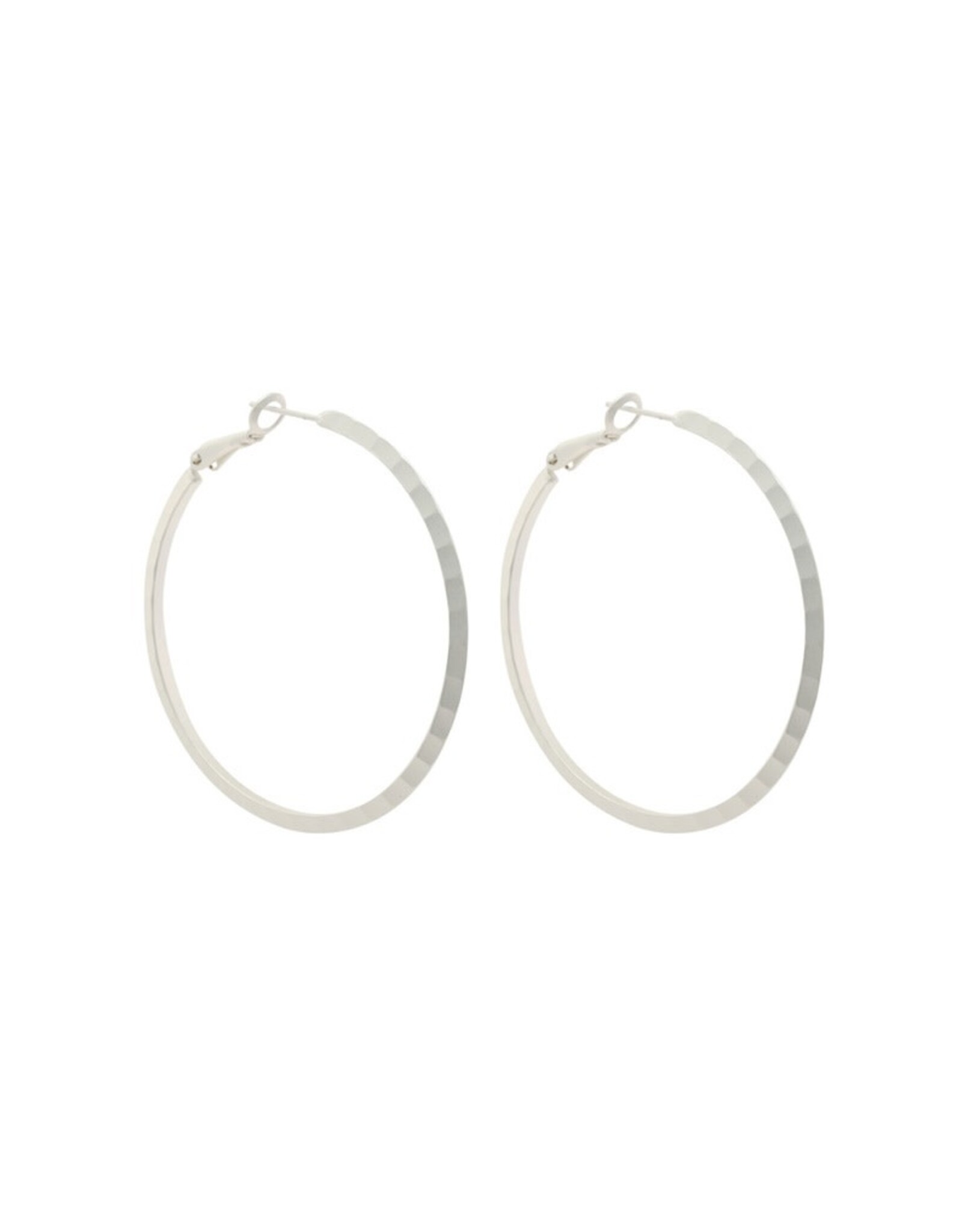 Merx Inc. Merx Matt Silver Hoops