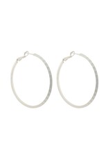 Merx Inc. Merx Matt Silver Hoops