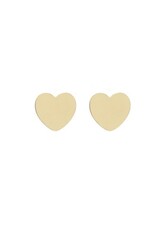Merx Inc. Merx Flat Heart Studs Gold