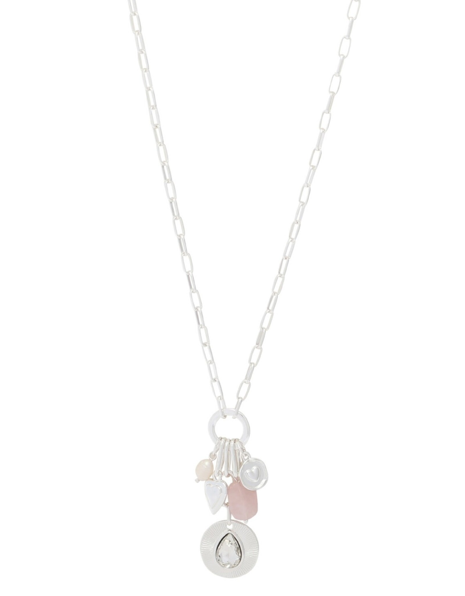 Merx Inc. Merx Charm Dounble Loop Necklace Silver