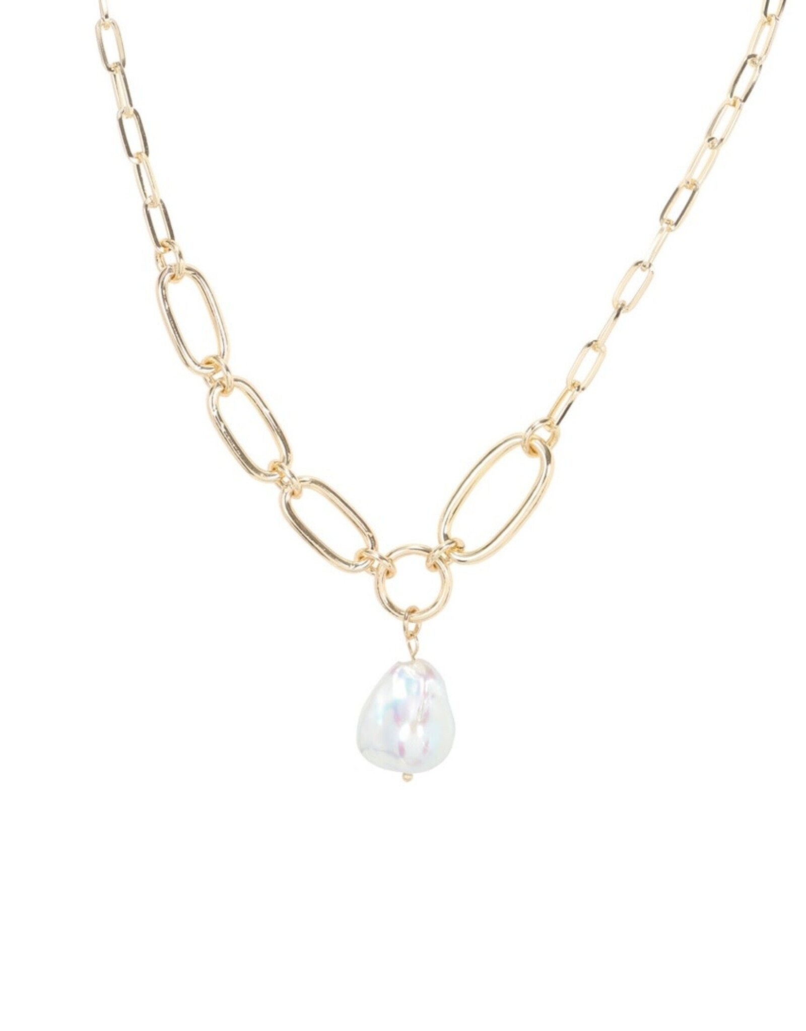 Merx Inc. Merx Fresh Water Pearl Necklace Gold