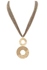 Merx Inc. Merx 2 Disk Pendant Necklace Gold