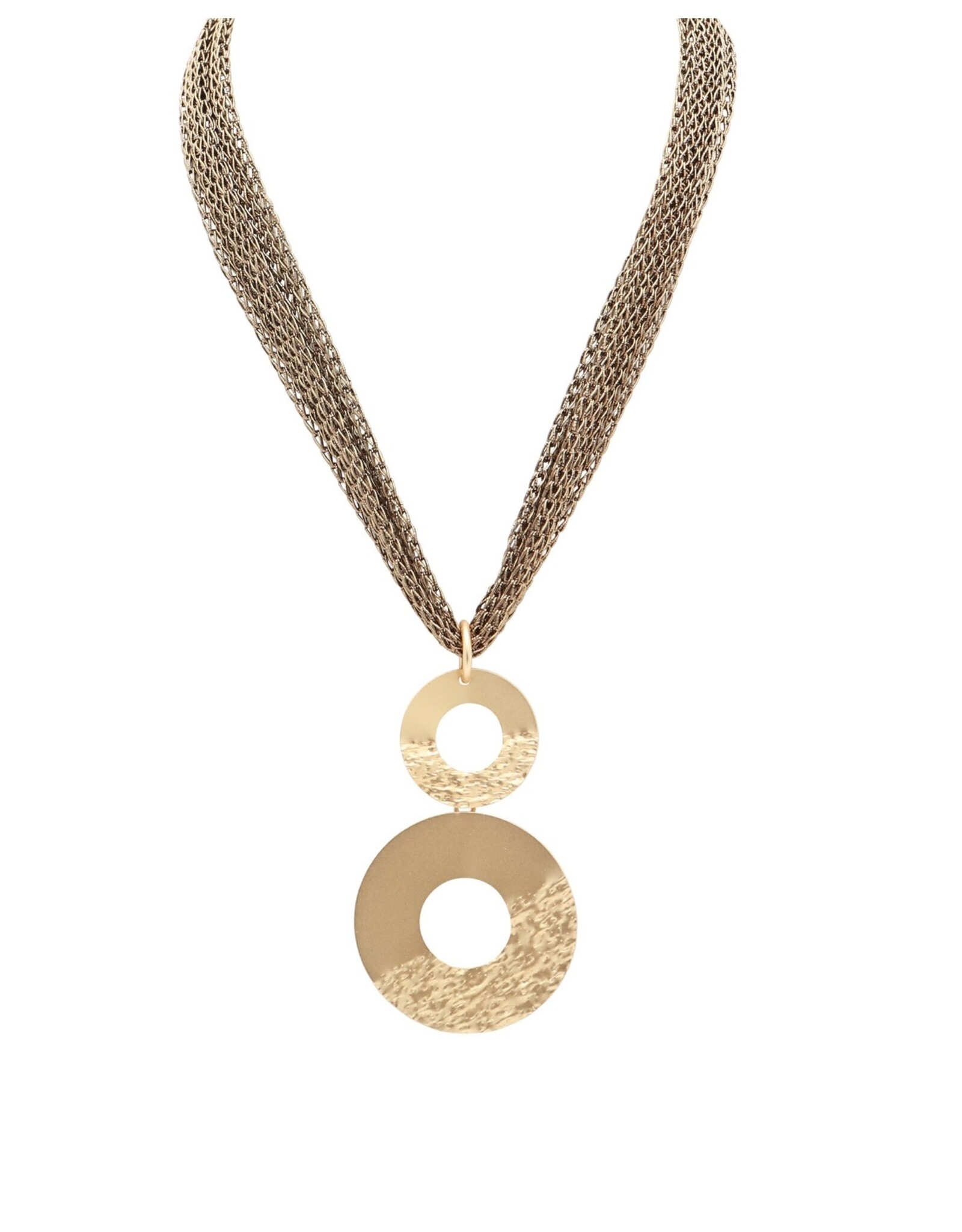 Merx Inc. Merx 2 Disk Pendant Necklace Gold