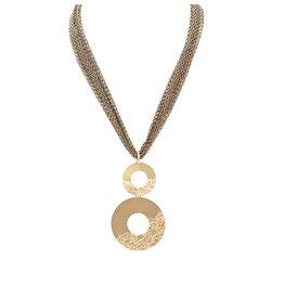 Merx Inc. Merx 2 Disk Pendant Necklace Gold