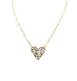 Merx Inc. Merx Crystal Gold Heart Necklace