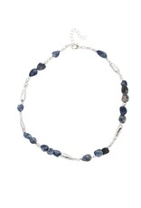 Merx Inc. Merx Beaded Necklace Blue Stones
