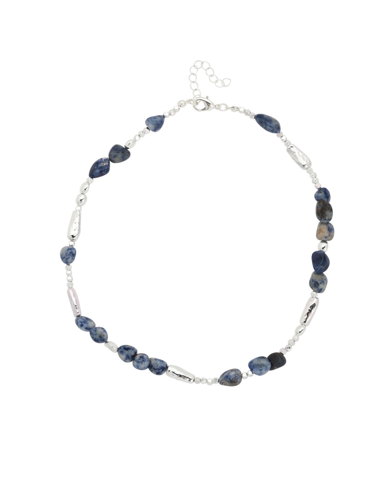 Merx Inc. Merx Beaded Necklace Blue Stones