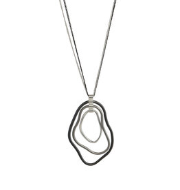 Merx Inc. Merx Mutli Abstract Disk Necklace Silver