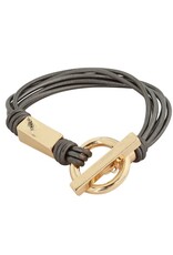 Merx Inc. Merx Wrap Disk Bracelet Gold
