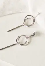 By Chance ByChance Loop Bar Style Earrings Silver
