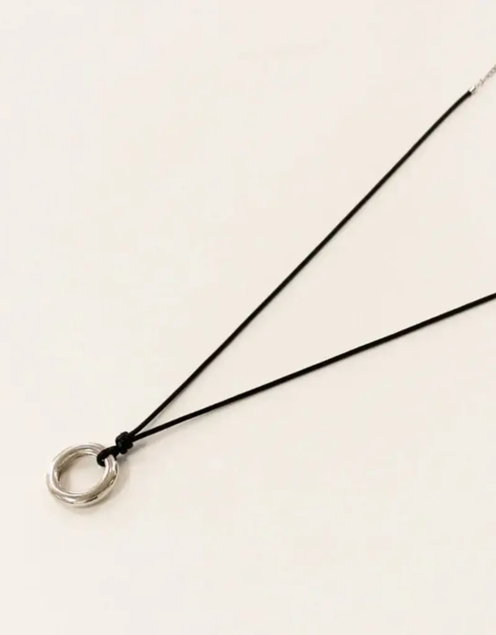 By Chance ByChance O Design Long Necklace - Silver