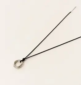 By Chance ByChance O Design Long Necklace - Silver