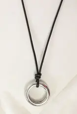 By Chance ByChance O Design Long Necklace - Silver