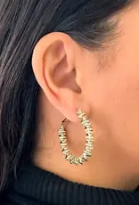 By Chance ByChance Beaded Hoops Gold