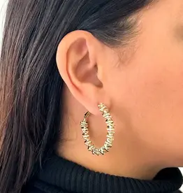 By Chance ByChance Beaded Hoops Gold