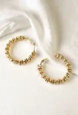By Chance ByChance Beaded Hoops Gold