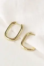 By Chance ByChance Oblong Full Hoop - Gold