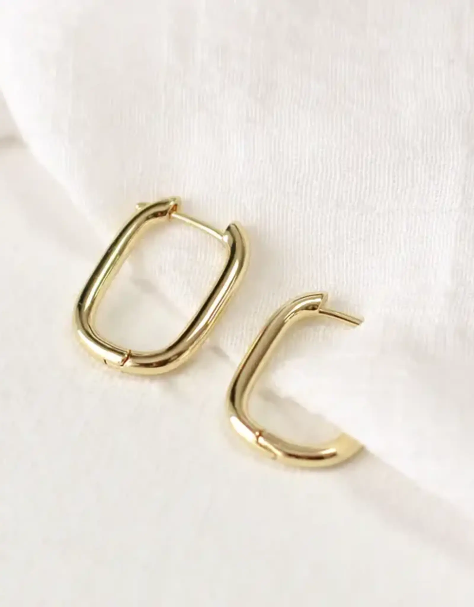 By Chance ByChance Oblong Full Hoop - Gold