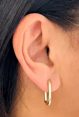 By Chance ByChance Oblong Full Hoop - Gold