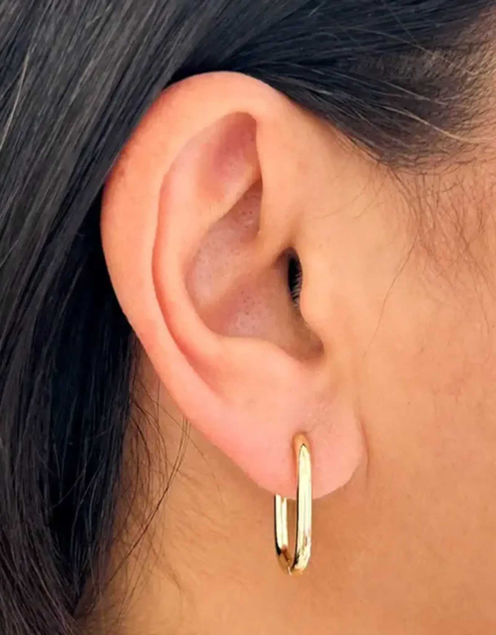 By Chance ByChance Oblong Full Hoop - Gold