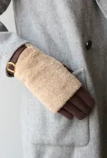By Chance ByChance 3-1 Sherpa Gloves w Buckle Detail Brown
