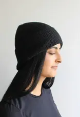 By Chance ByChance Wool Blend Fine Knit Hat Black